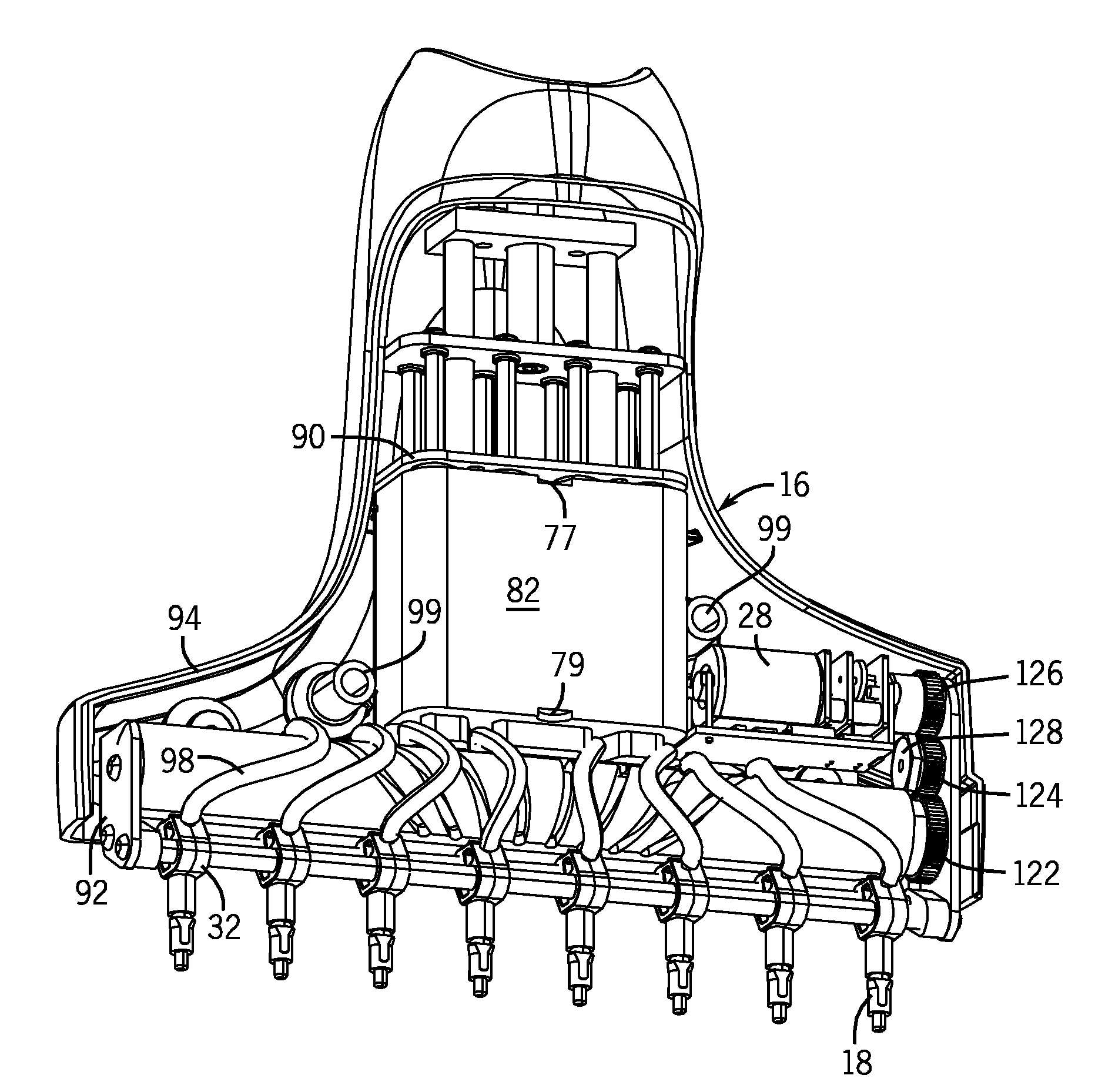 Multi-channel pipettor with repositionable tips