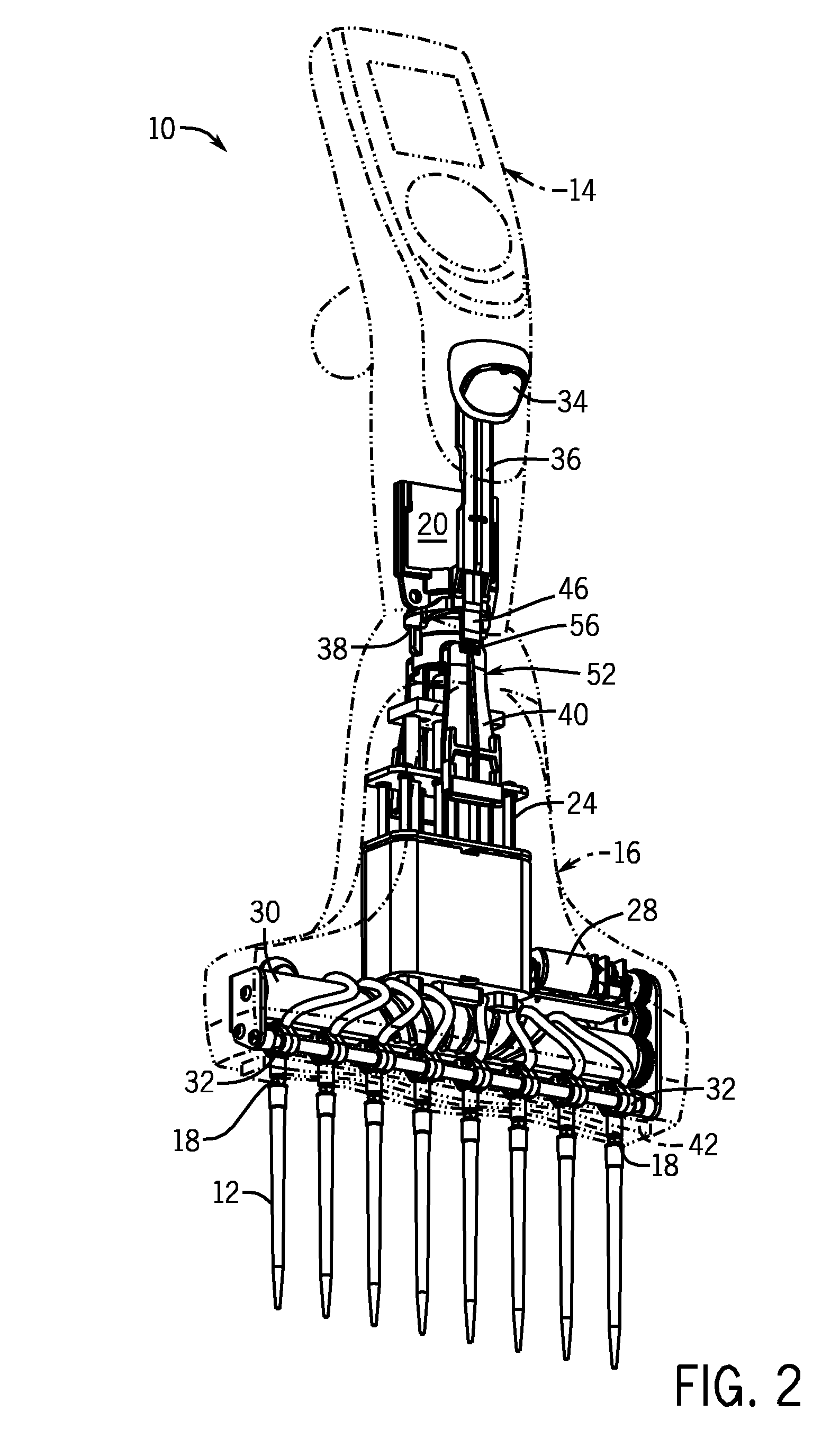 Multi-channel pipettor with repositionable tips