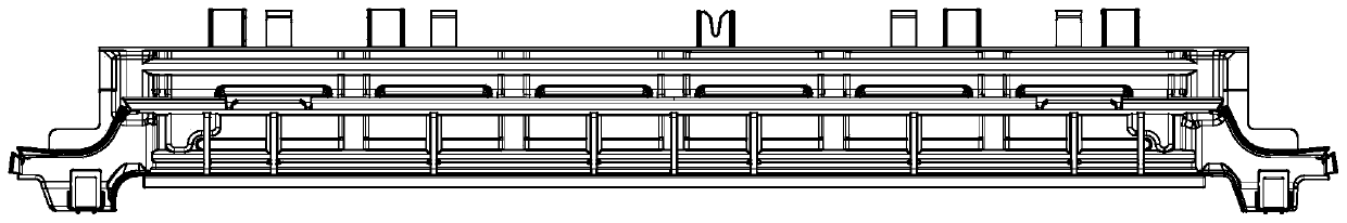 Internal pulling type double-color injection mold