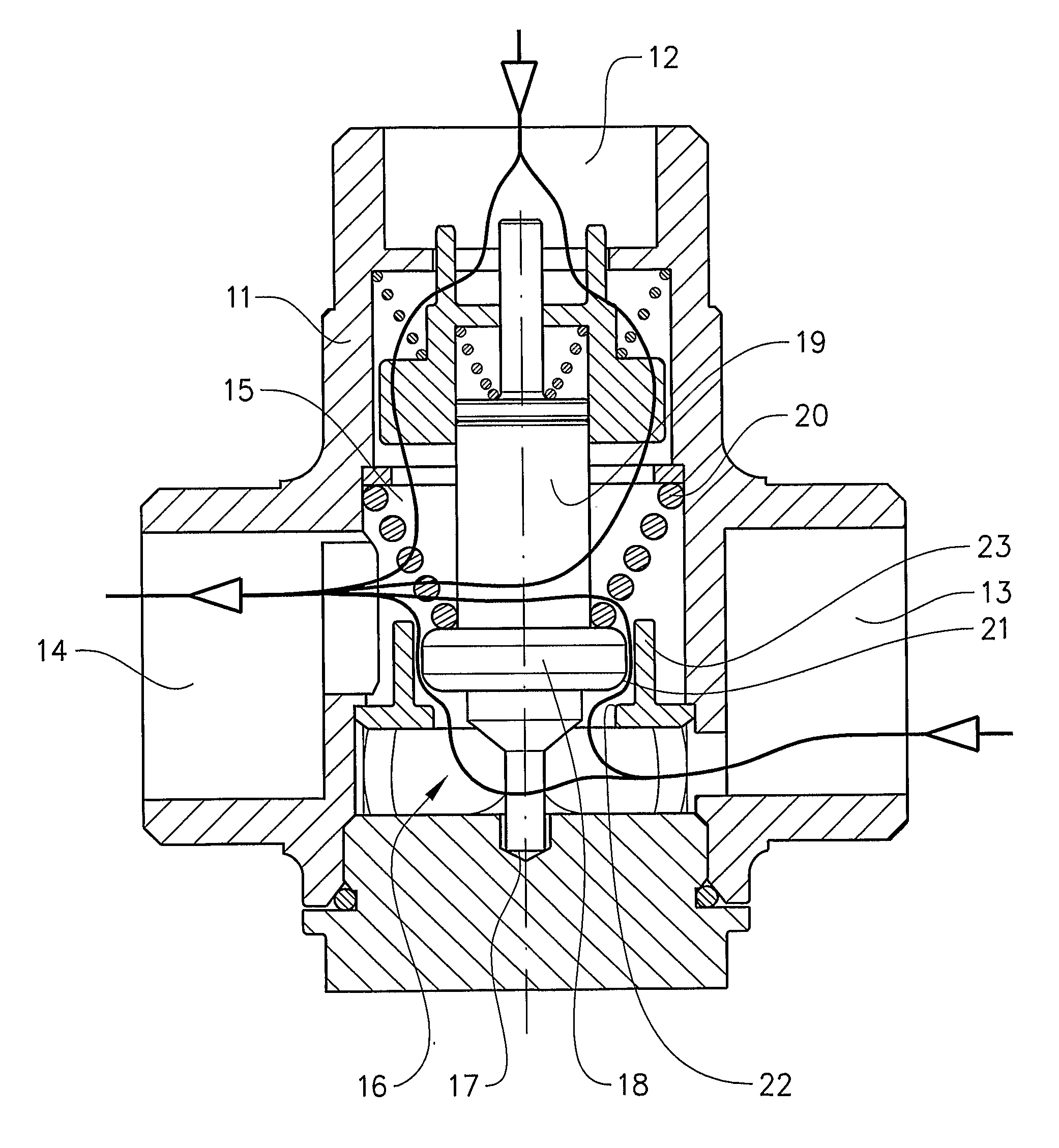 Thermostatic mixing valve for a domestic heating system