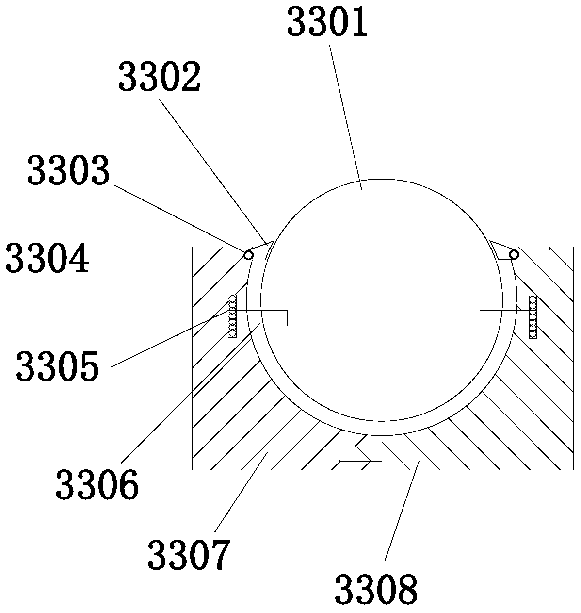 A non-destructive testing device for the inner wall of a pipe