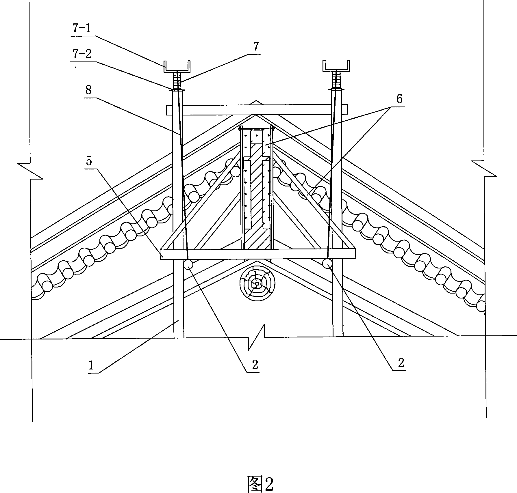 Heritage building ridge holistic hoisting method