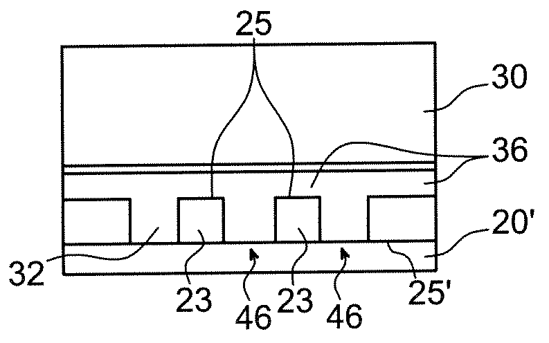 Method for producing partial soi structures comprising zones connecting a superficial layer and a substrate