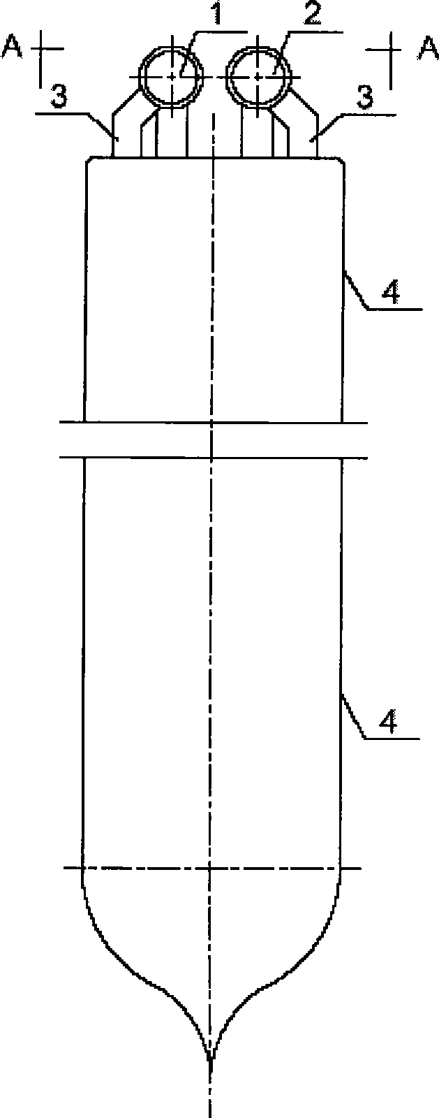 Graphite-filled vacuum glass tube closed-loop capillary pipe solar thermal-collecting tube