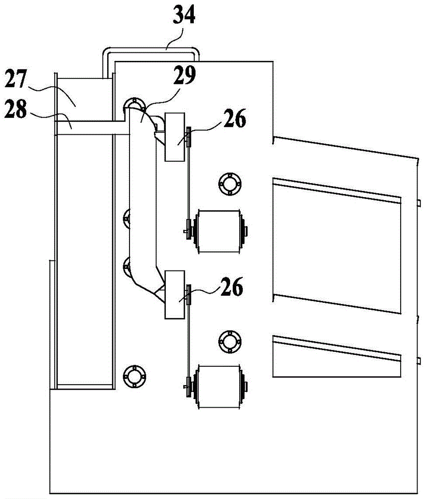 A crawler shot blasting machine