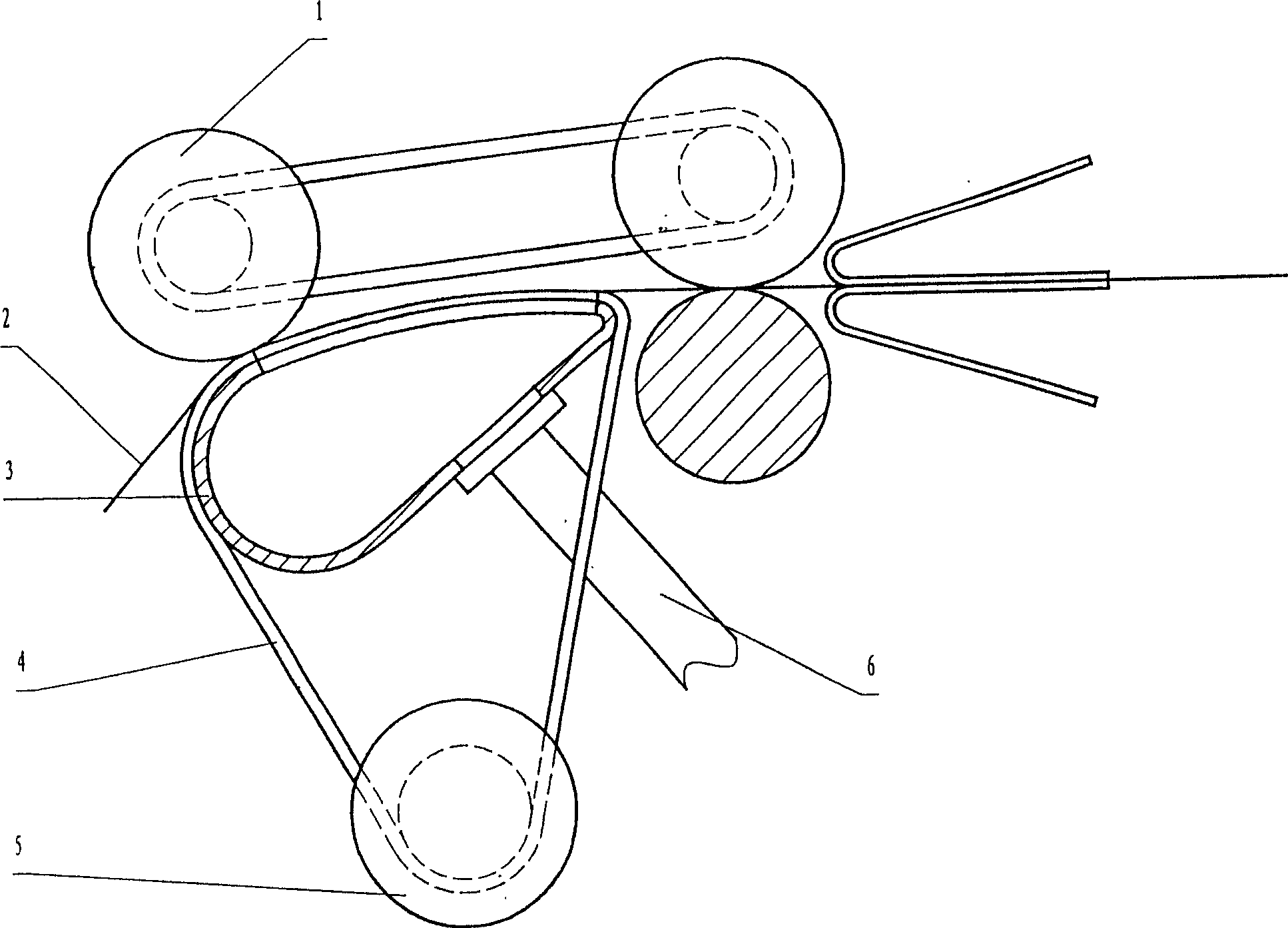 Grid absorbing ring for compact spinning and its weaving method