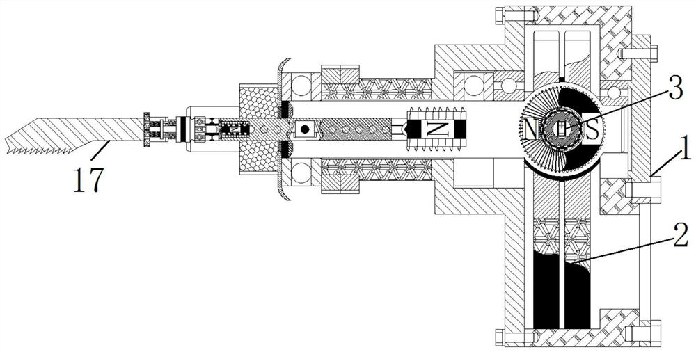 Magnetic repulsion and attraction reciprocating medical mute saw