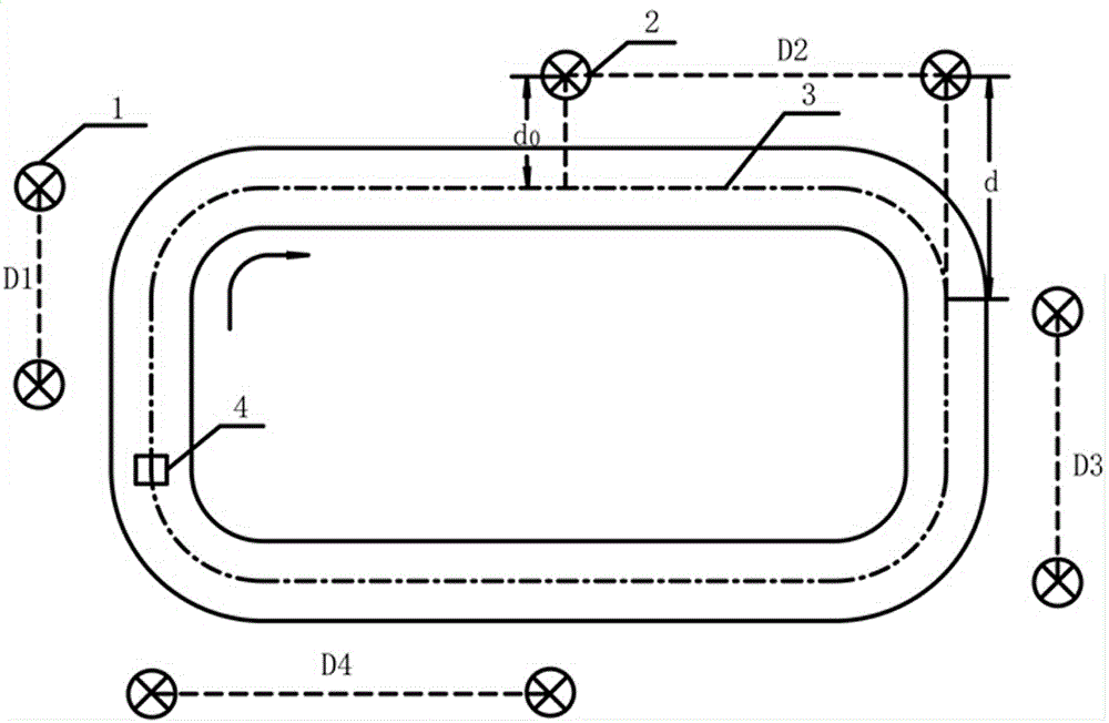 Navigation positioning method for tour inspection robot of transformer substation