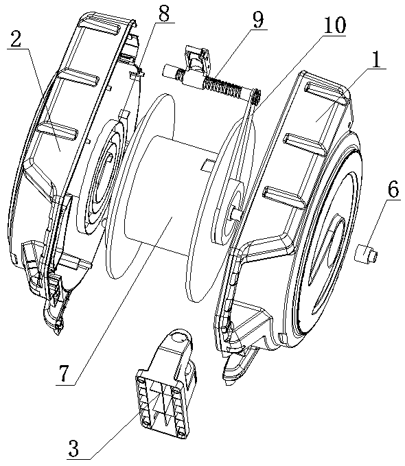 Pressure boosting pipe coiling device