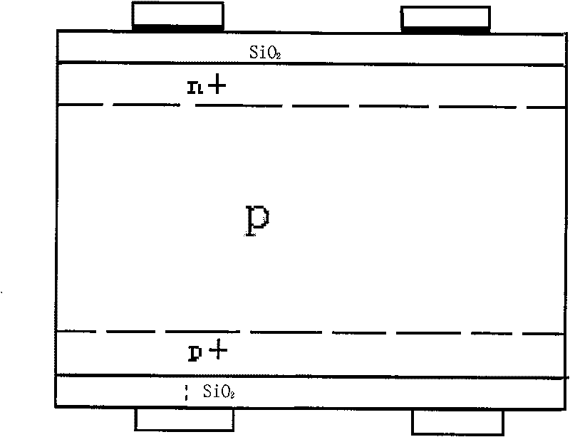 Method for manufacturing high efficient two-sided N-shaped crystalline silicon solar cell based on silk-screen printing technique