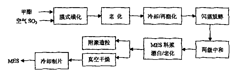 Method for producing sodium fatty acid methyl ester sulfonate