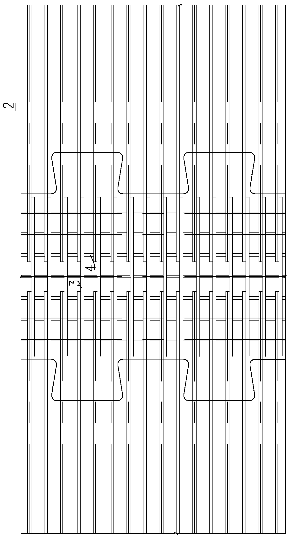 Ultra-high performance concrete composite beam bridge deck slab wet joint continuous structure with template