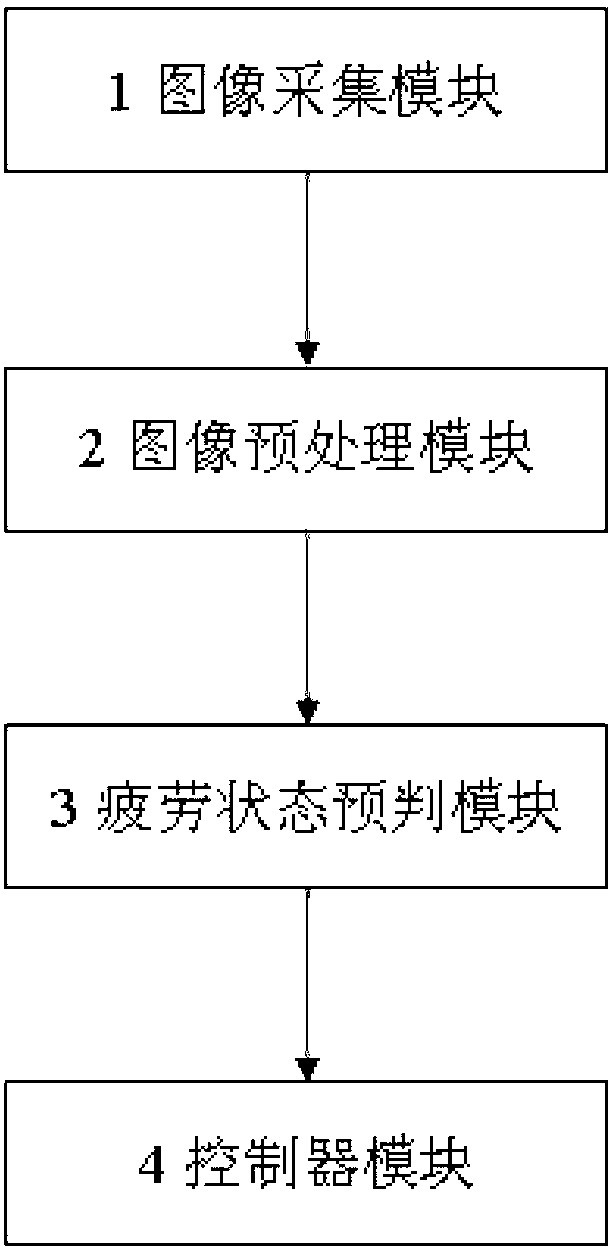 Predetermining system for fatigue state of automobile driver