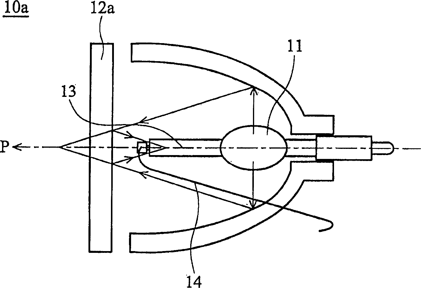 Projection display device, lighting device and temperature measuring method thereof