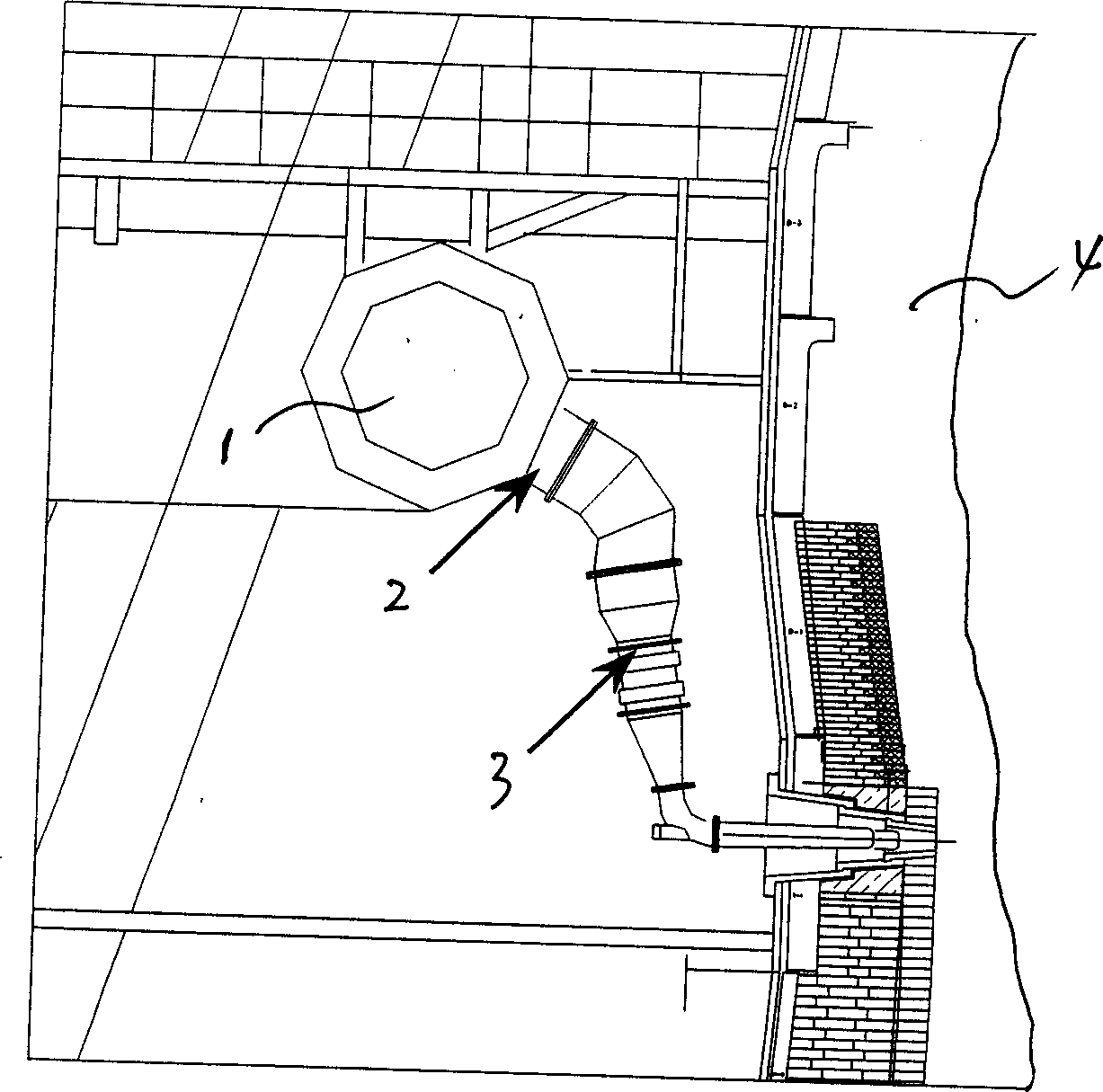 Thermal state method for restoring branch pipe orifice of blast furnace bustle pipe