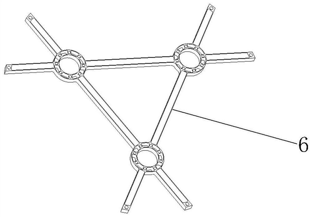 It is suitable for the telescopic installation structure of satellite high-pressure gas cylinders