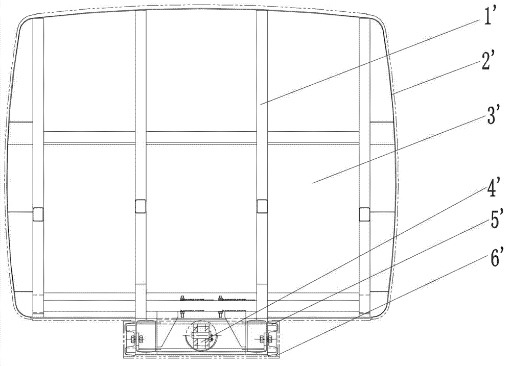 Push shovel and garbage truck provided therewith