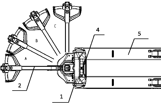 Industrial vehicle control system for turning state adjusting