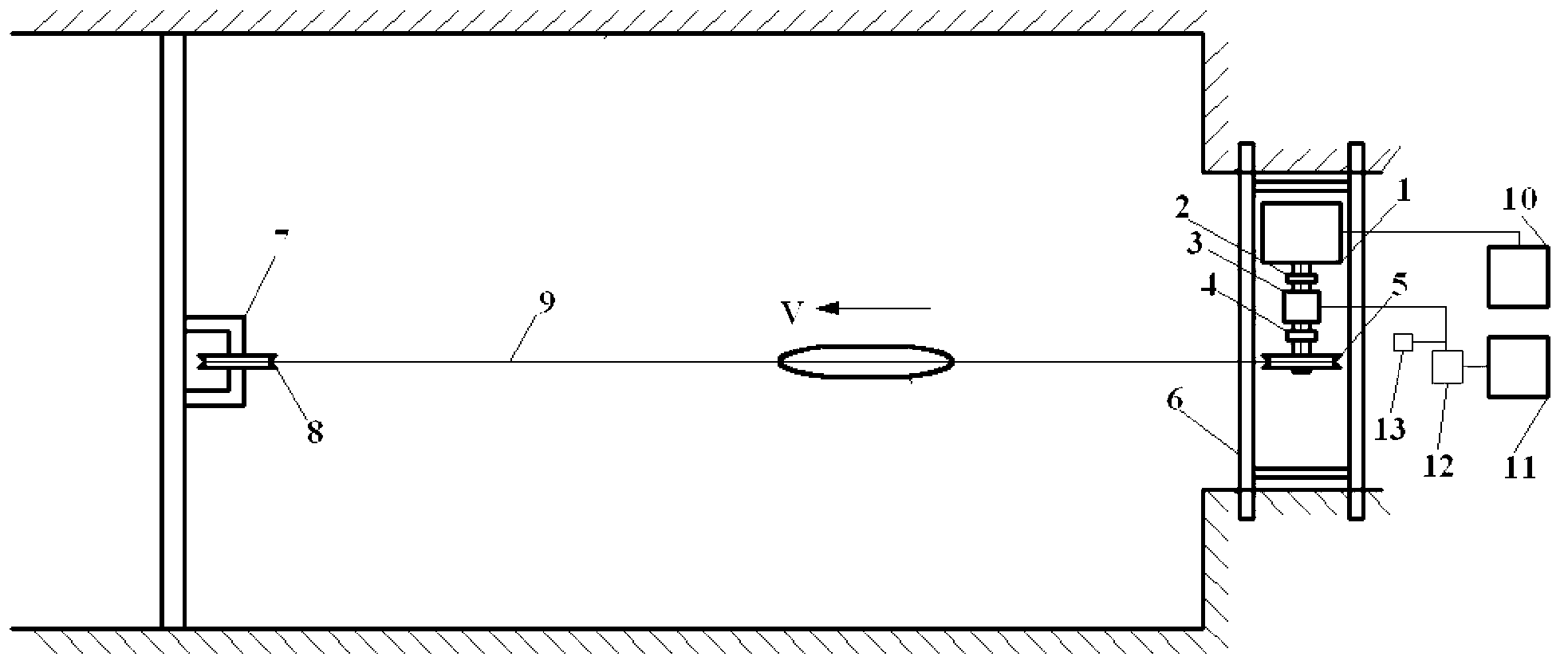 Resistance testing device for cable-towed ship model