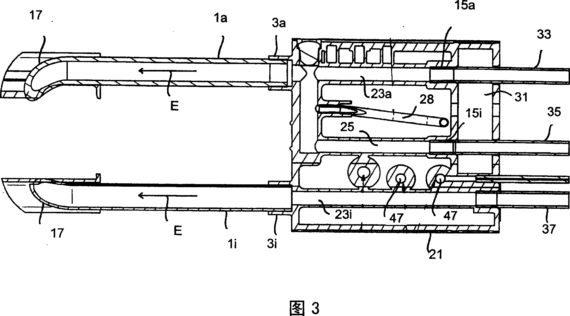 Cassette for irrigation or aspiration machine for endoscopy