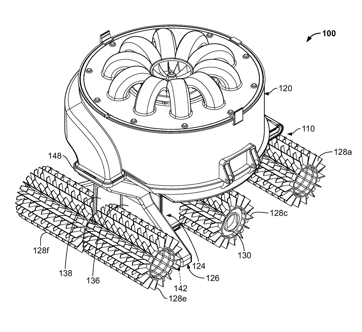 Pool cleaner modular drivetrain