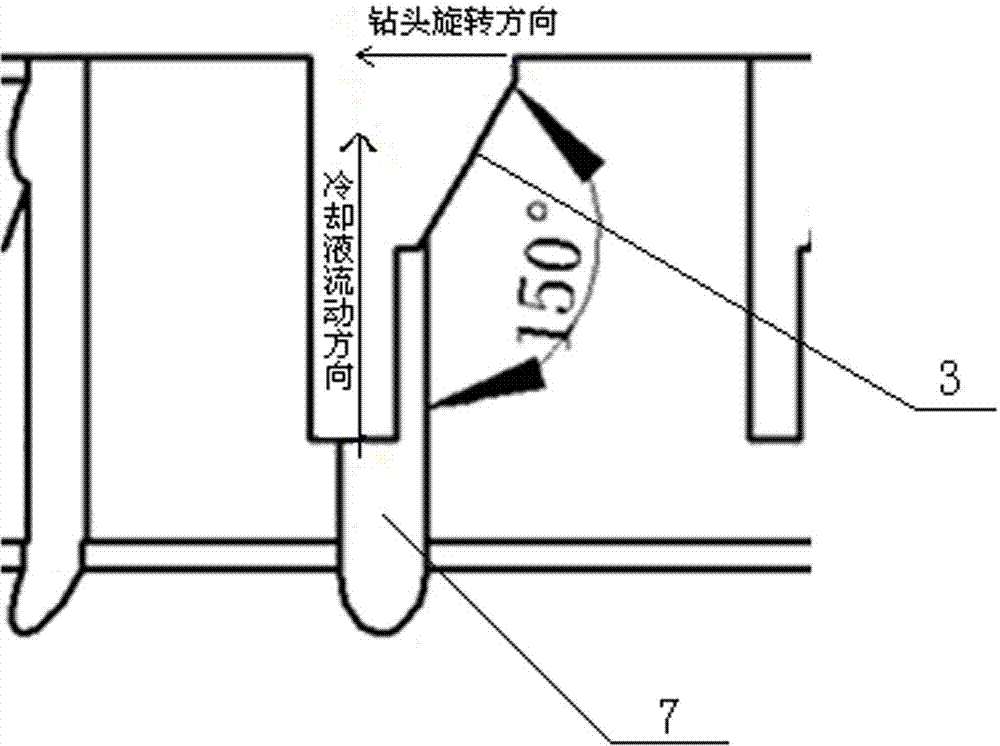 Half-funnel-type nozzle double-layer water channel diamond-impregnated bit