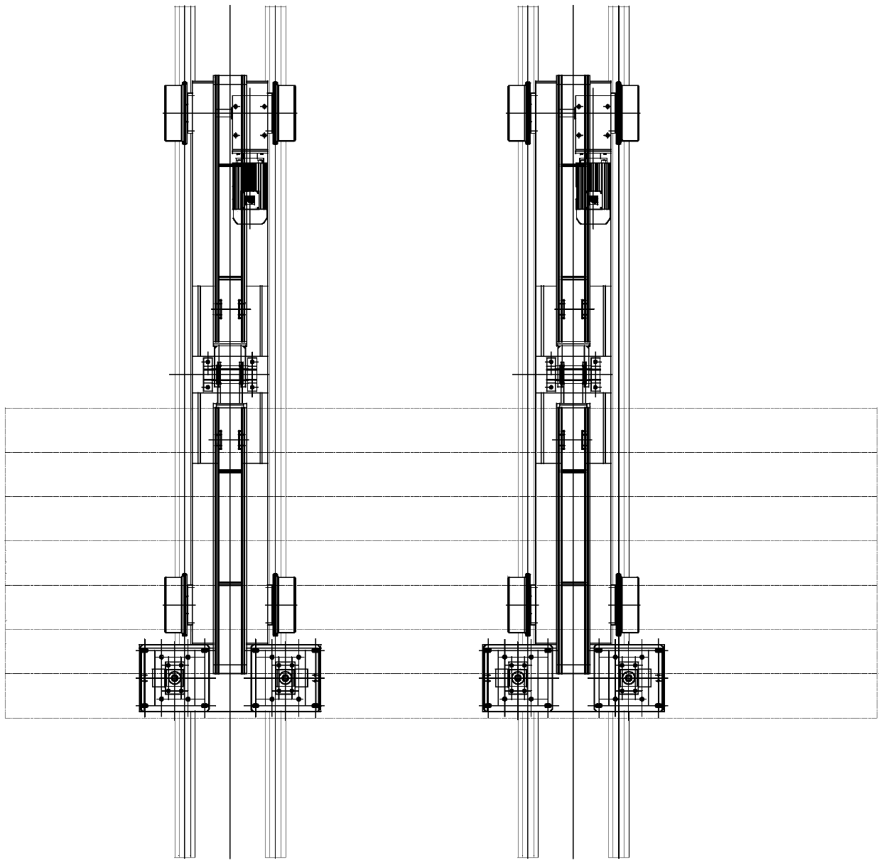 Automatic steel tube bundle overturning mechanism