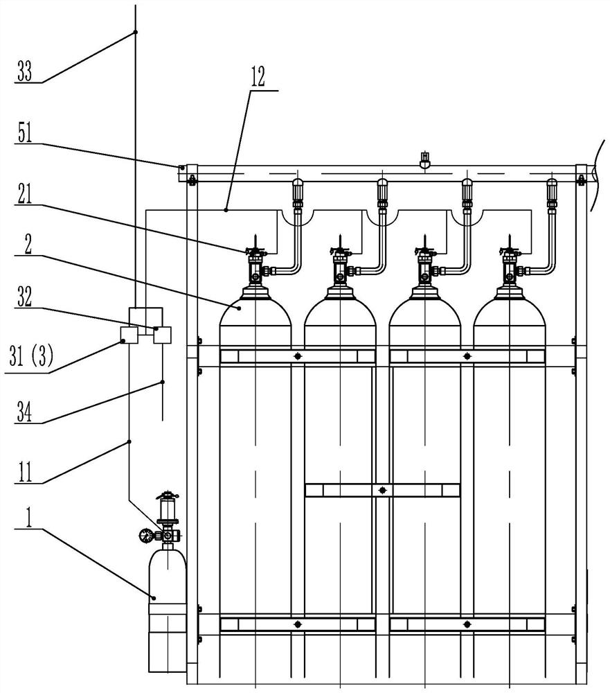 A release control system for dry powder fire extinguishing equipment