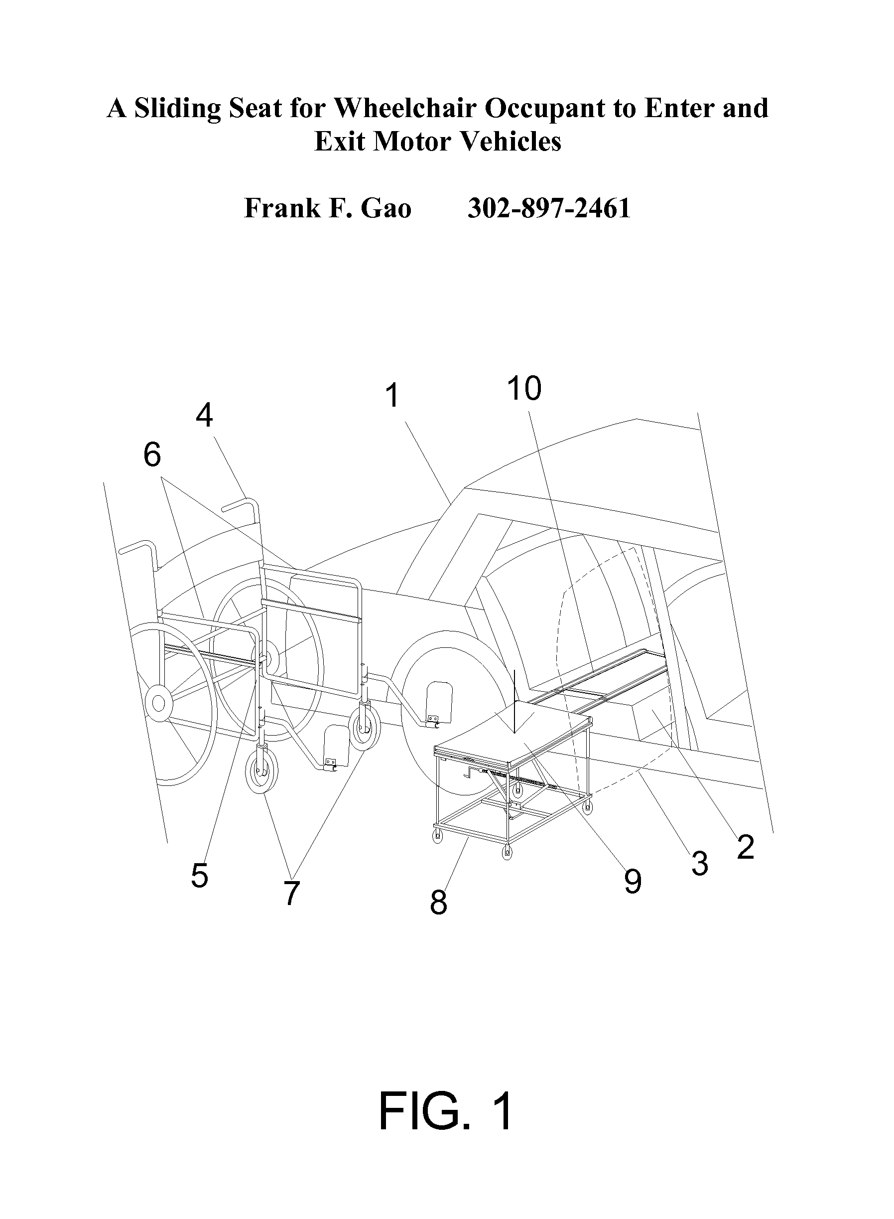 Sliding Seat for Wheelchair Occupant to Enter and Exit Motor Vehicles