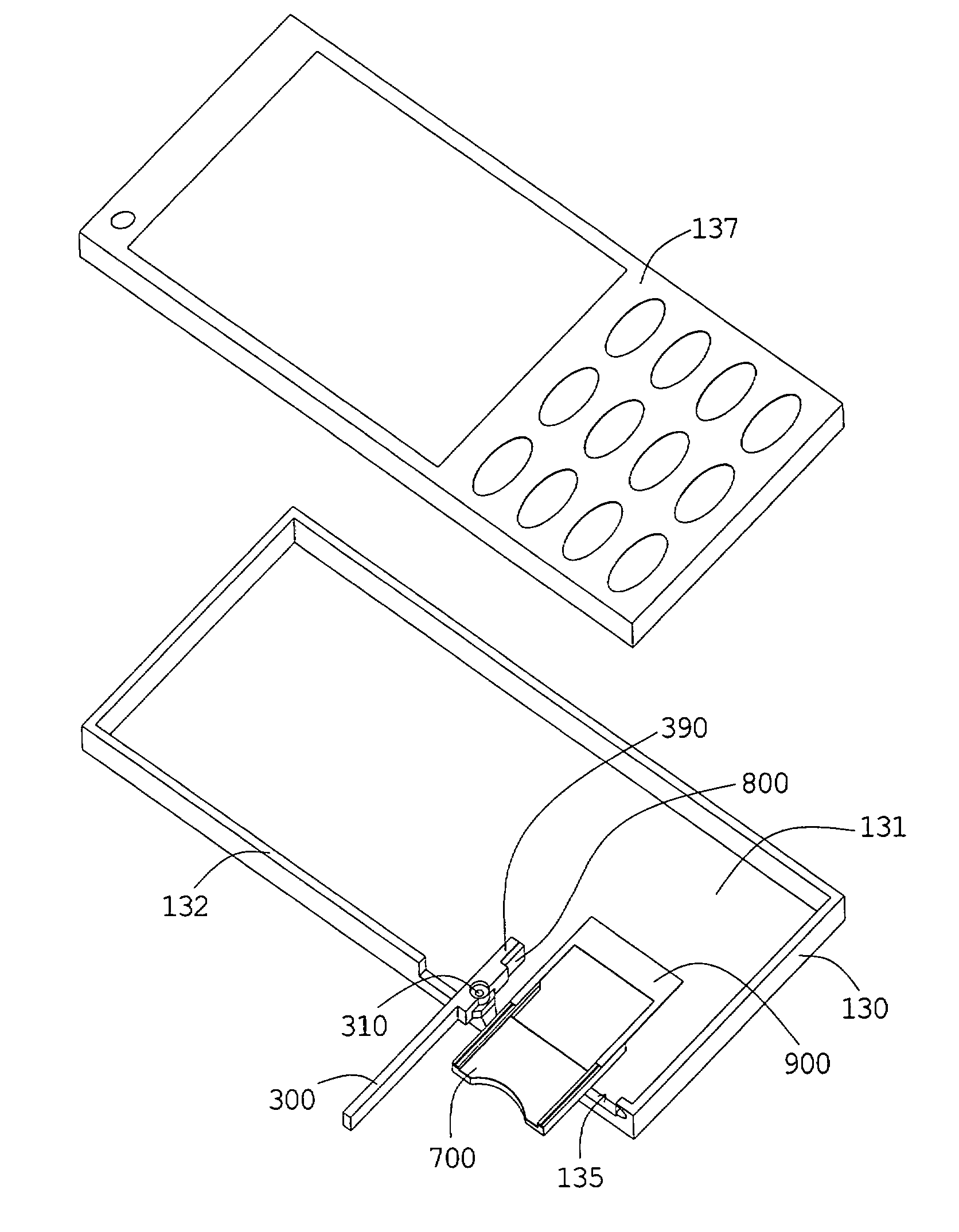 Electronic device and an ejection device for ejecting a separable device from the electronic device