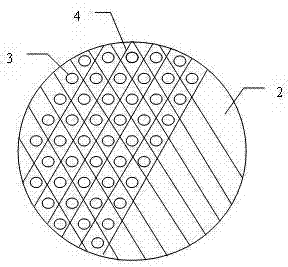 Gas-liquid distribution plate capable of reducing horizontal susceptibility