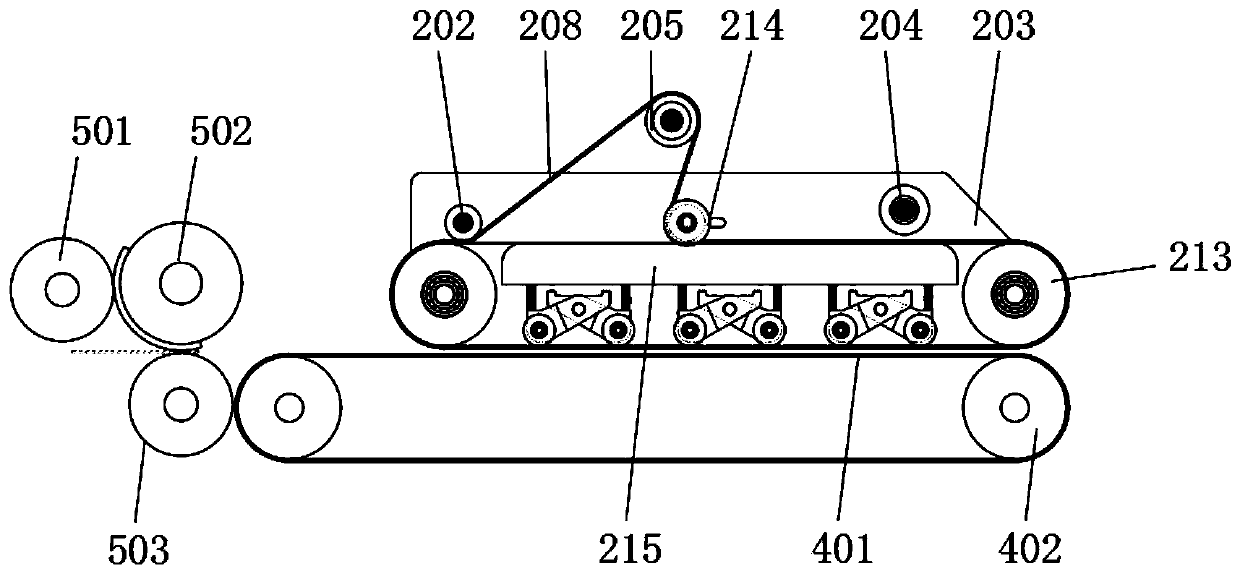 Hand bag double-sided printing and folding device