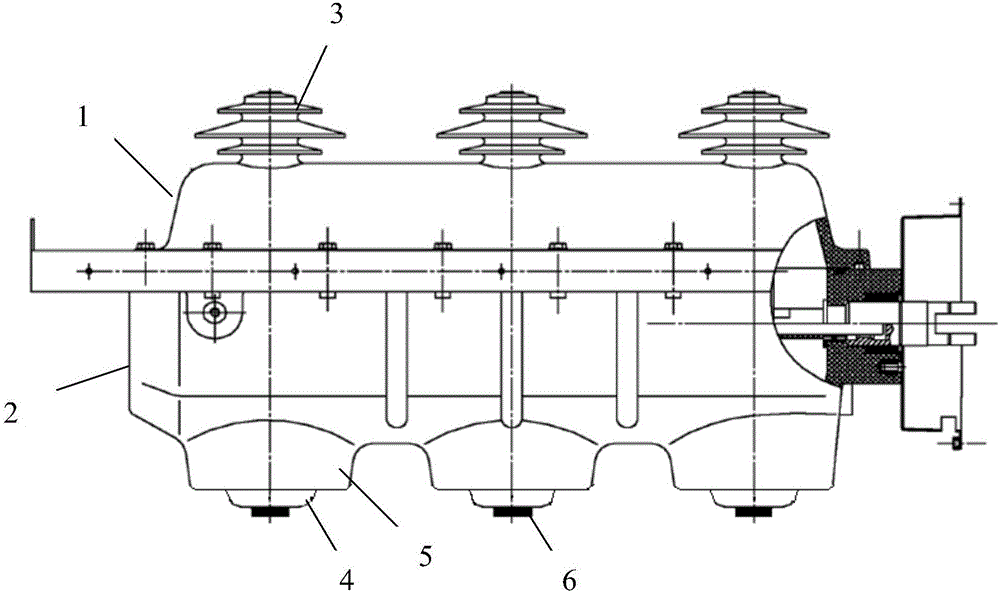 A sulfur hexafluoride load switch