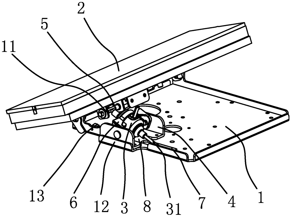 An elevation angle adjustment structure of a vehicle antenna