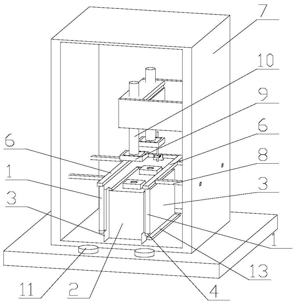 Battery film tearing device and method