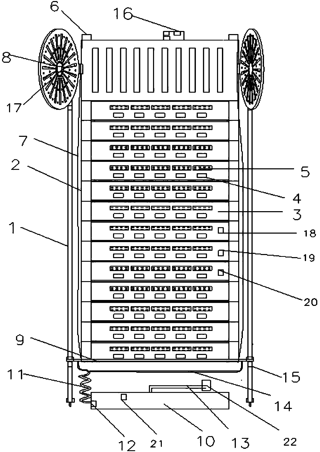 Wall-mounted agricultural planting frame intelligent environment management and control system