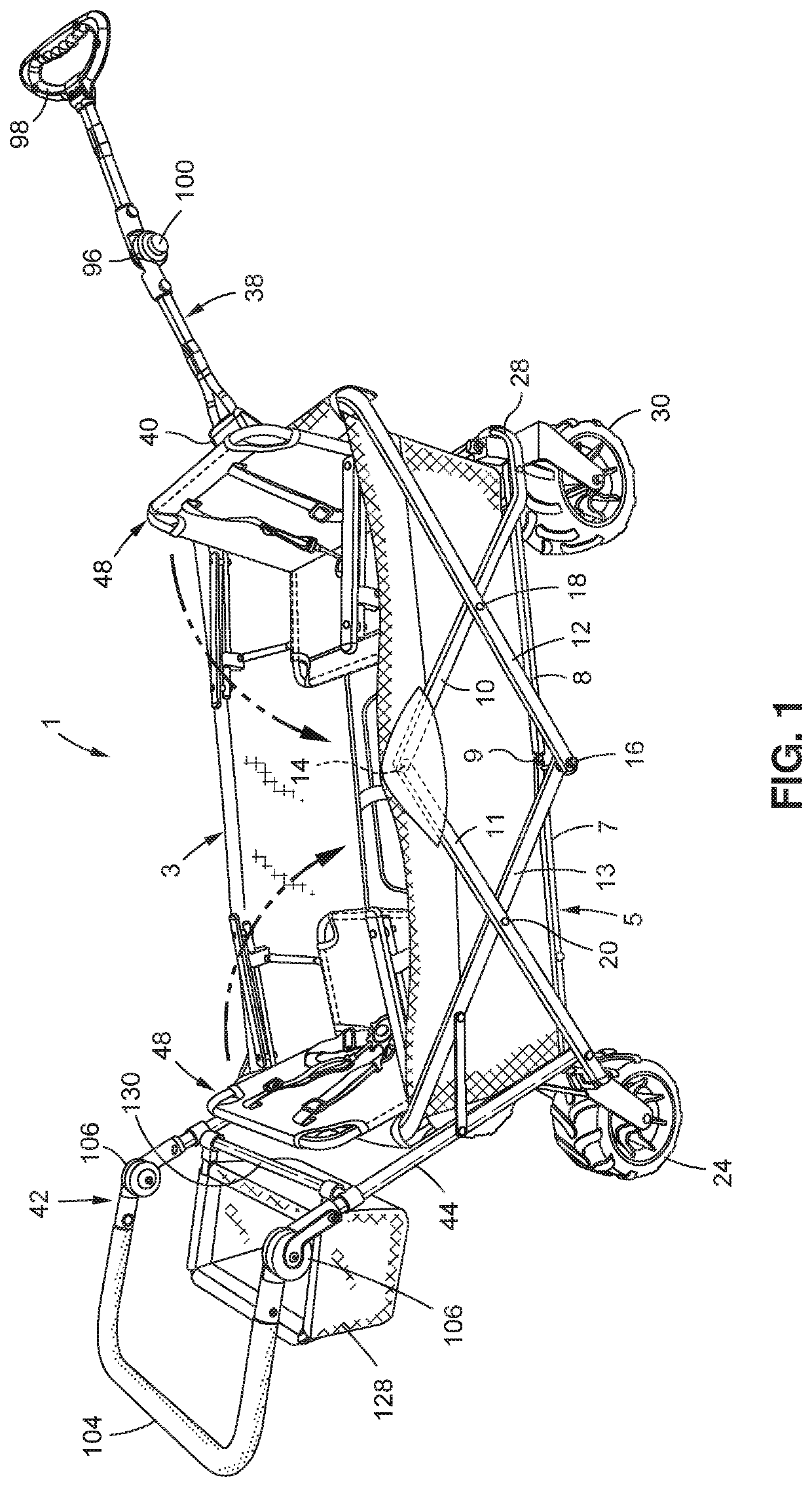 Folding wagon having fold-down seats