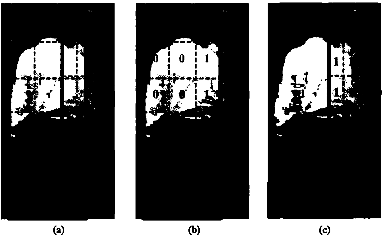 Multi-target tracking method integrating obvious characteristics and block division templates