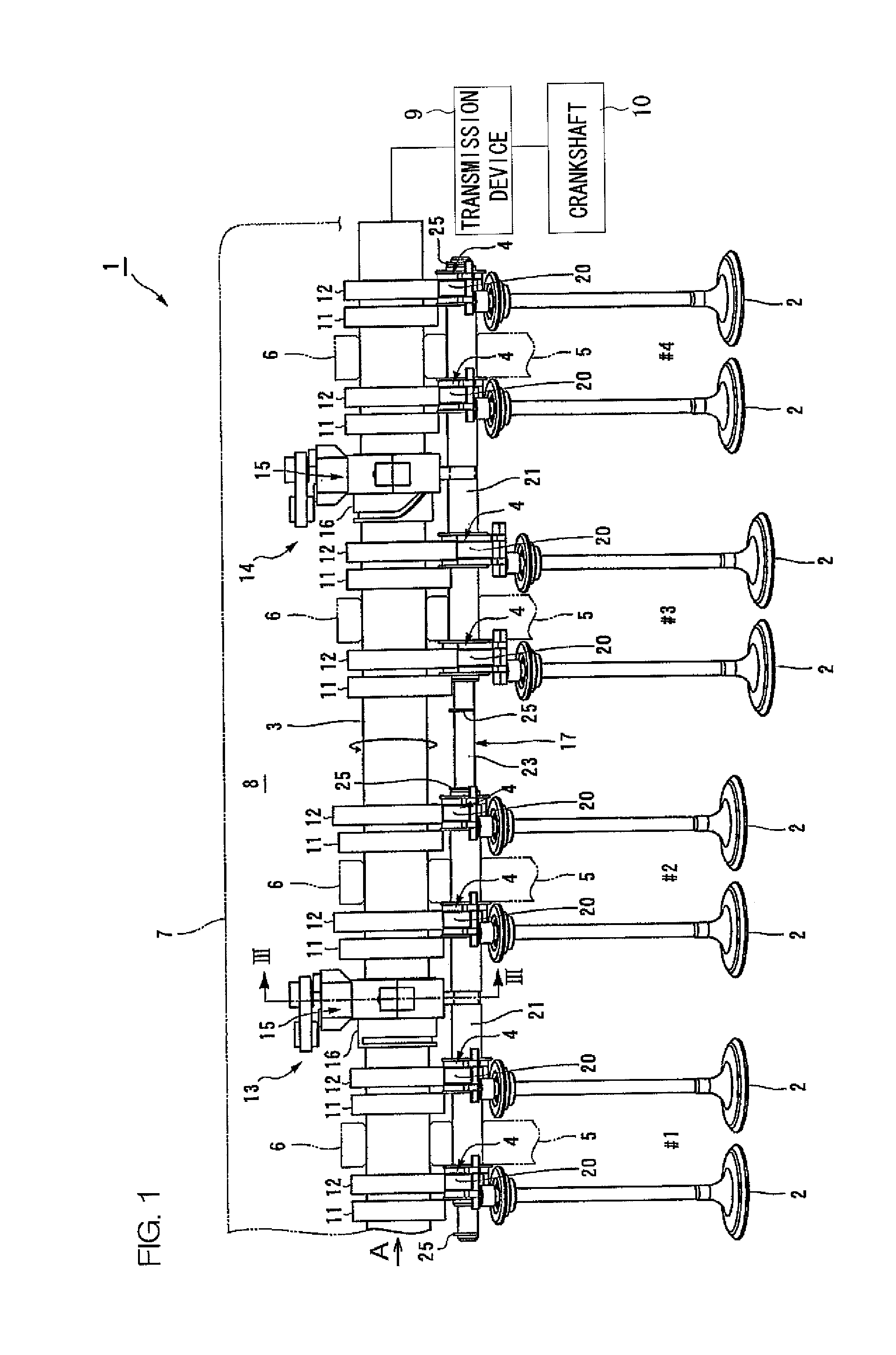 Valve gear of engine