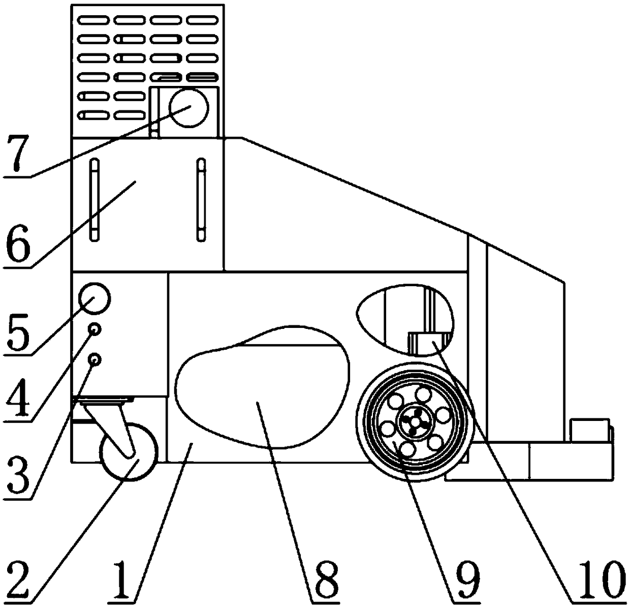 Concrete ground cleaning robot