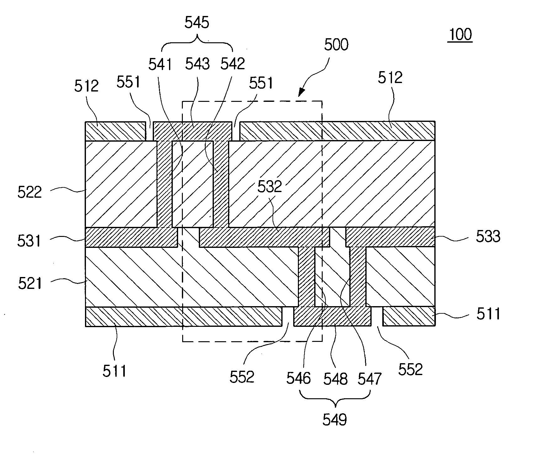 Electromagnetic bandgap structure and printed circuit board