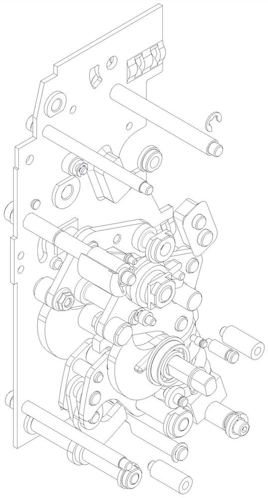 Circuit breaker energy storage indication interlocking mechanism