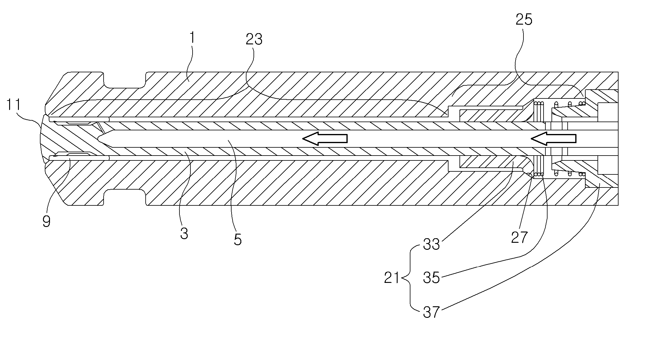 Direct injection injector for engine