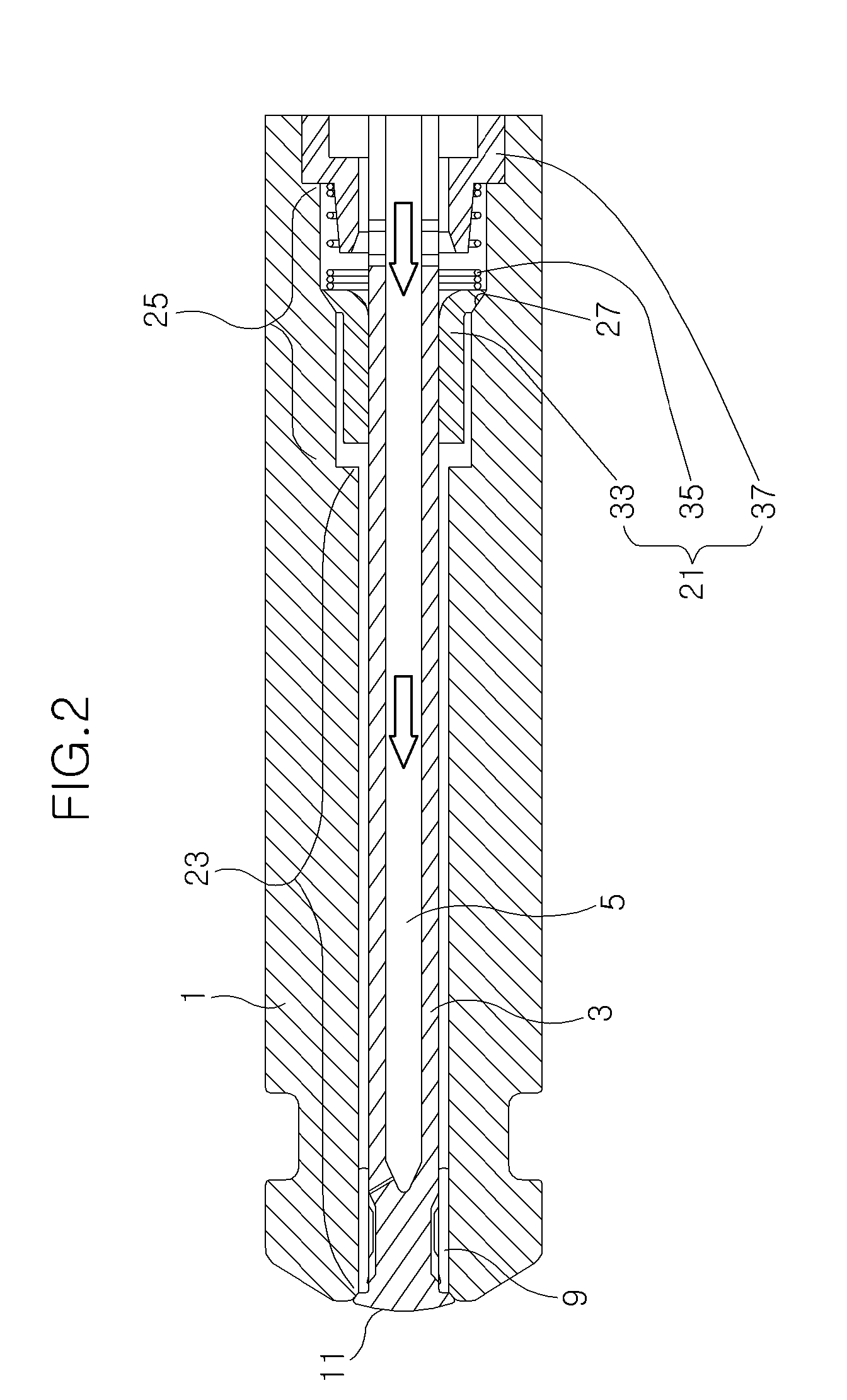 Direct injection injector for engine