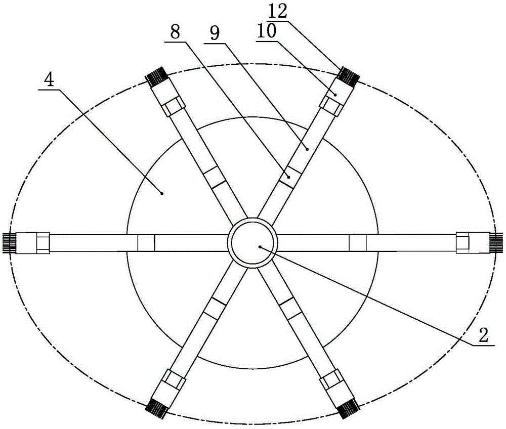 Device for cleaning inner wall of elliptical pipeline