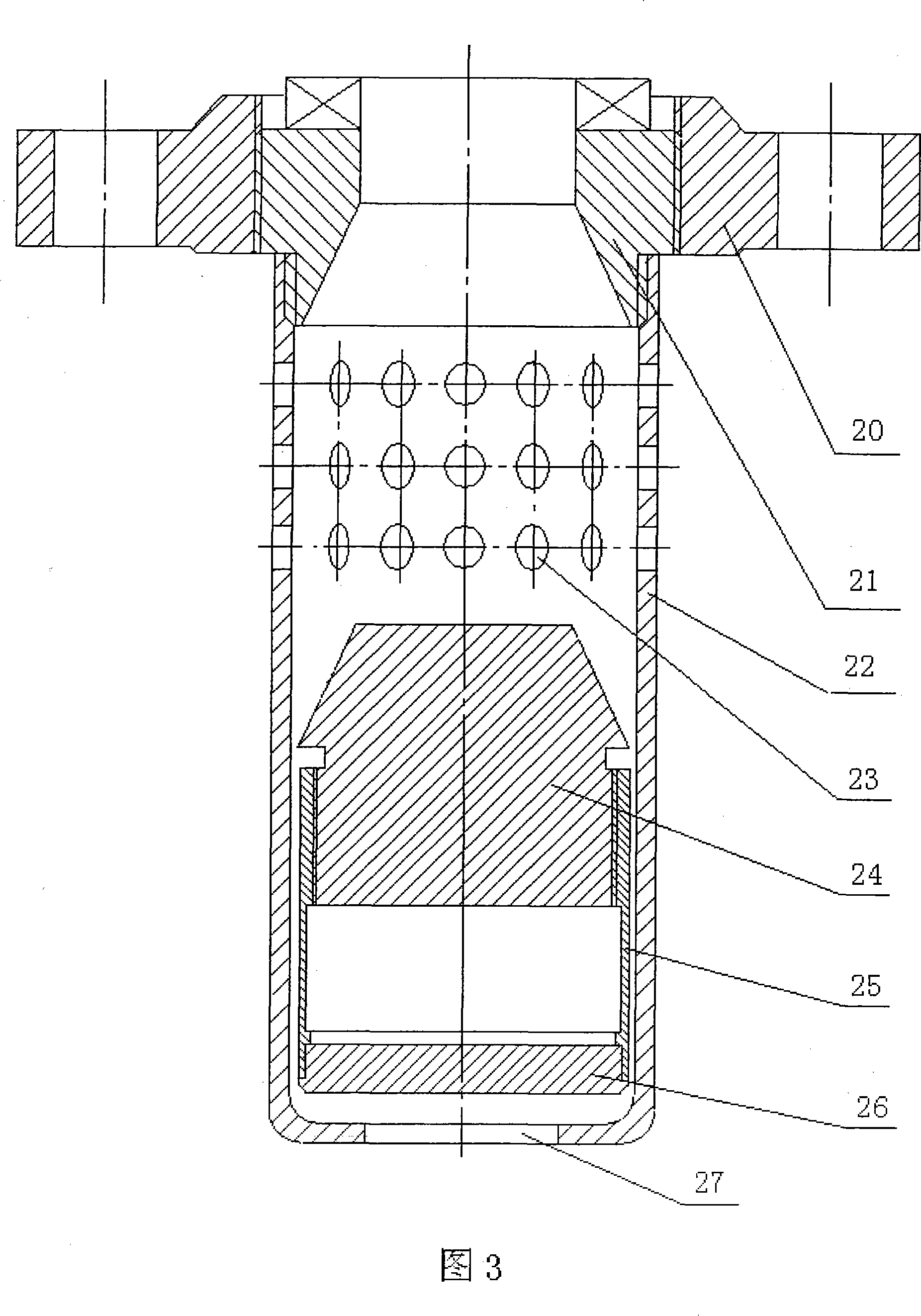 Oil-gas automatic discharging cyclone gas-liquid separator