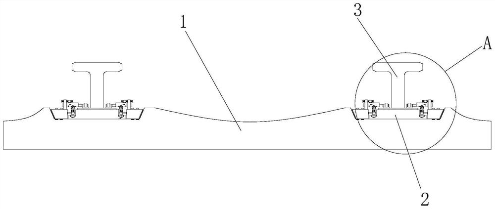 Bolt fastening structure for railway engineering track laying