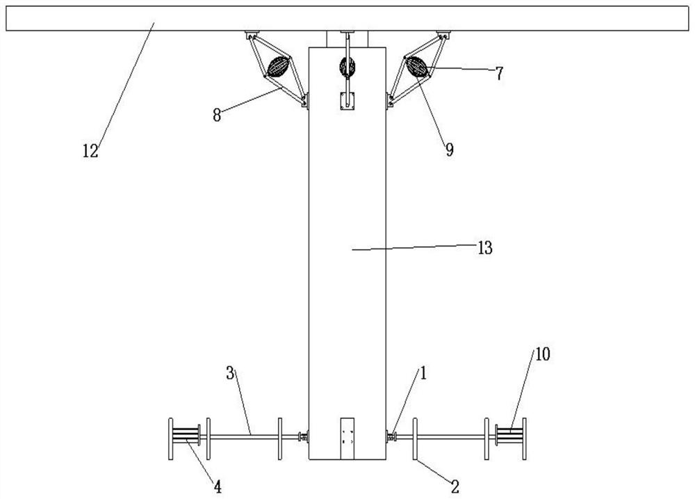 Displacement-amplified multi-dimensional energy-dissipating device to prevent plastic hinges at the end of bridge piers