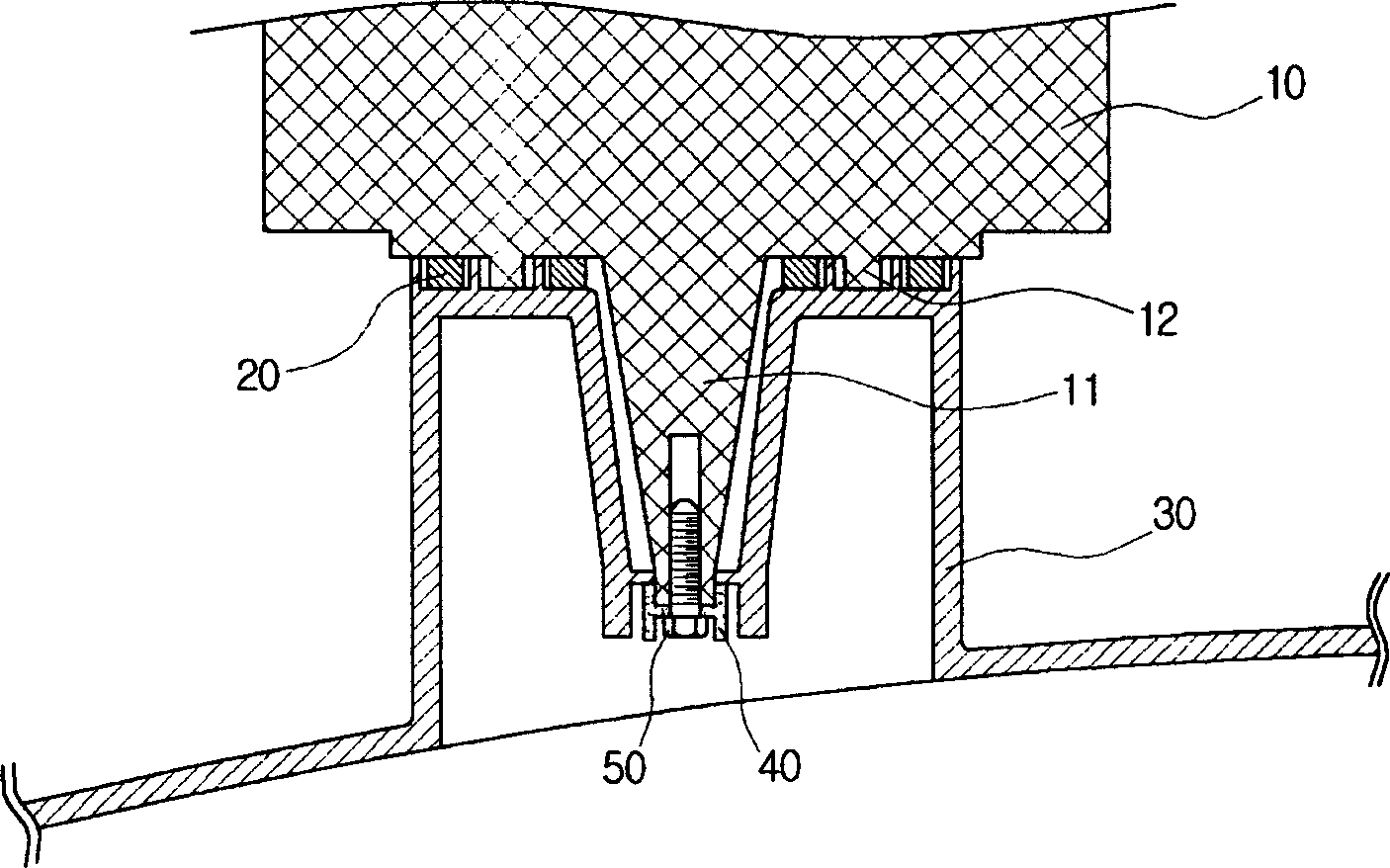 Supporting structure of image display device