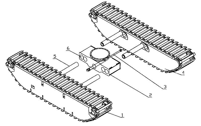 Telescopic mechanism of wetland excavator walking device